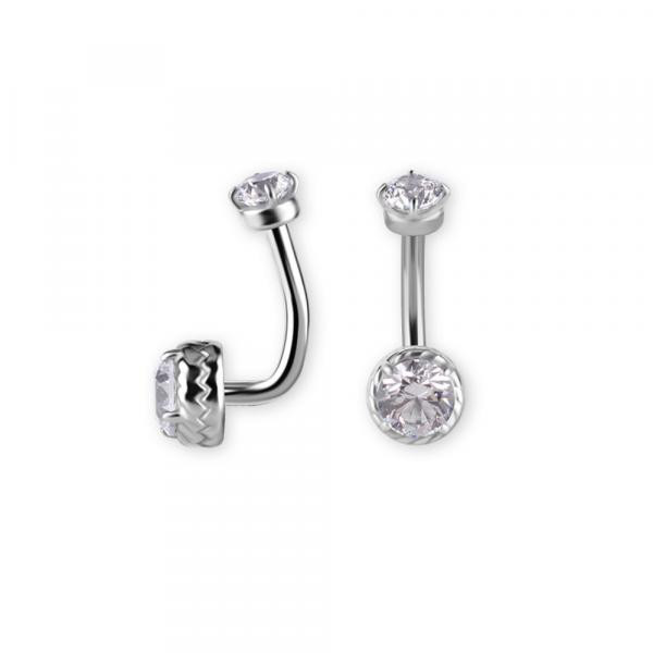 SS316L INTERNAL ROOK BANANA SET W. PREMIUM ZIRCONIA