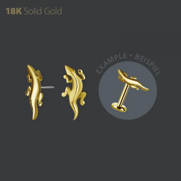 18K GOLD THREADLESS CROCODILE ATTACHMENT