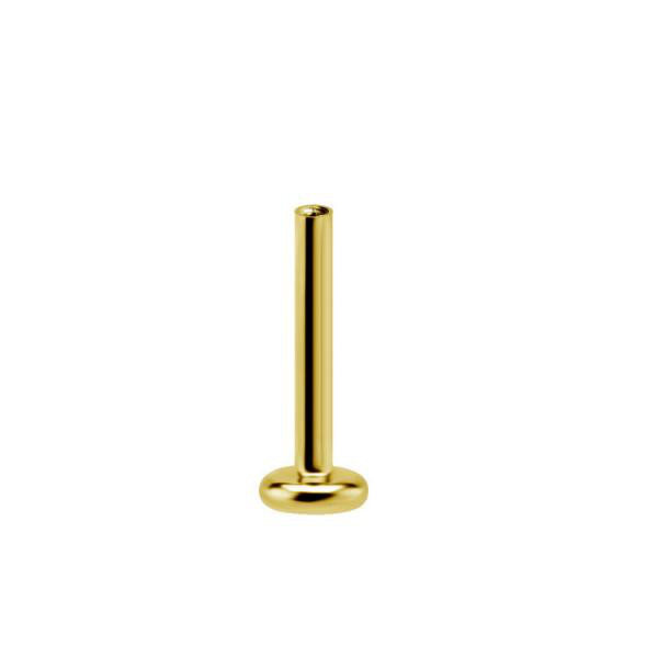 TITANIUM 24K GOLD PVD INT. THREADLESS (TL) LABRET PIN