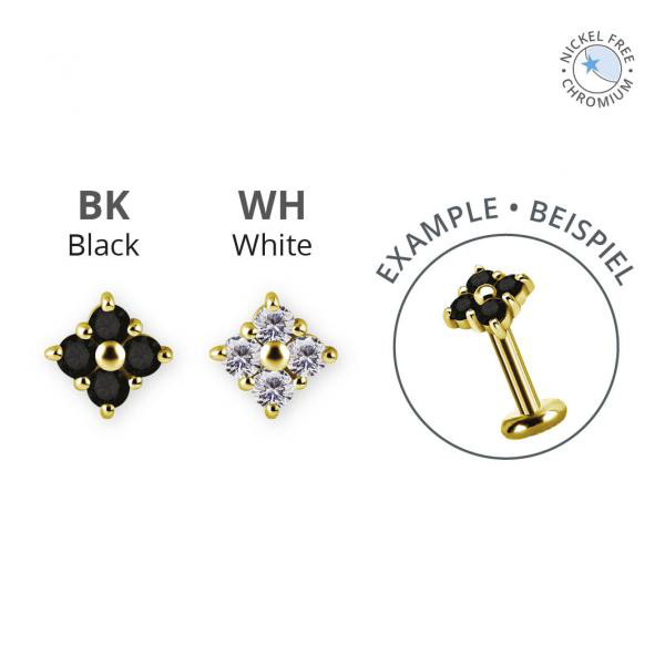 18K GOLD PVD CoCr NF INTERNAL MICRO ATTACHMENT SET W. PREMIUM ZIRCONIA