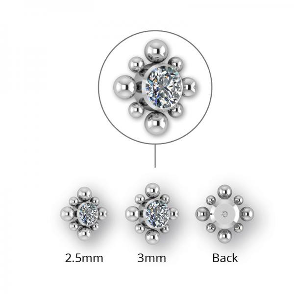 TITANIUM CLUSTER INTERNAL MICRO ATTACHMENT SET W. PREMIUM ZIRCONIA
