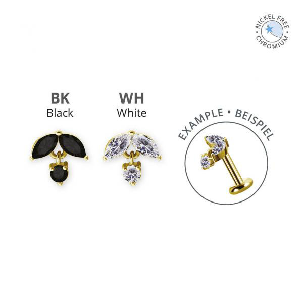 18K GOLD PVD CoCr NF INTERNAL MICRO ATTACHMENT SET W. PREMIUM ZIRCONIA