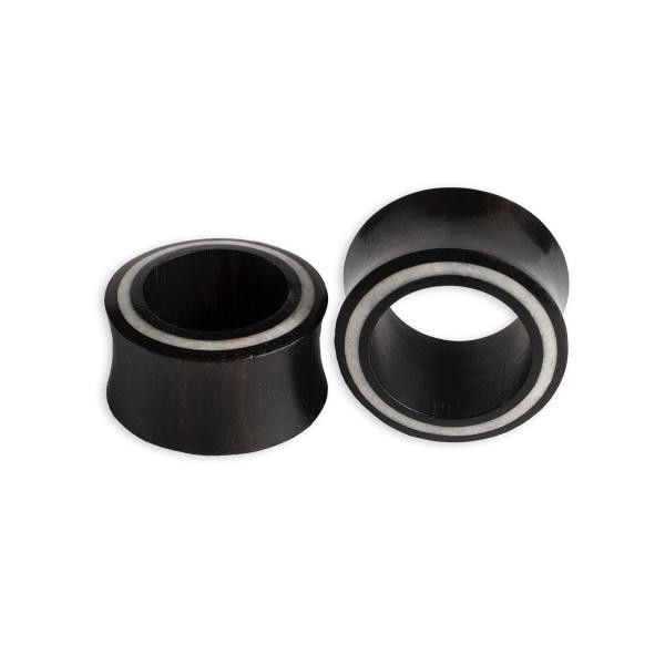 ARENG WOOD HOLLOW WHITE LINE FLESH TUNNEL