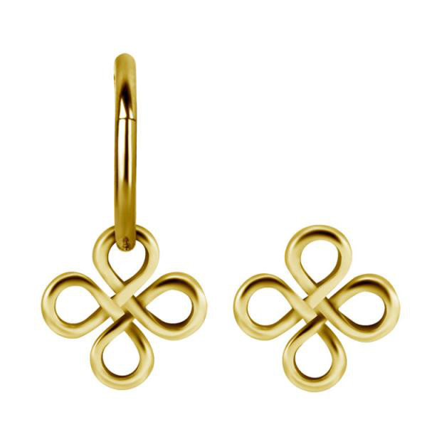 24K GOLD PVD SS316L DOUBLE INFINTY CHARM