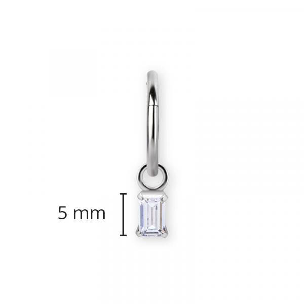 SS316L PREMIUM OCTOGON STEP CUT CHARM FOR HINGED SEGMENT RINGS