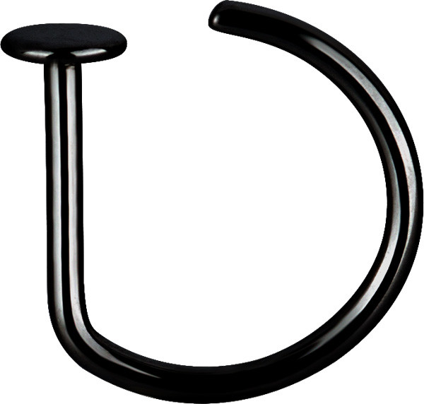 BLACK PVD TITANIUM OPEN STRAIGHT NOSERING