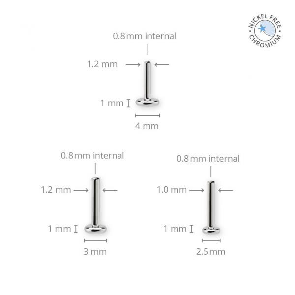 CoCr PVD TITANIUM INTERNAL LABRET PIN
