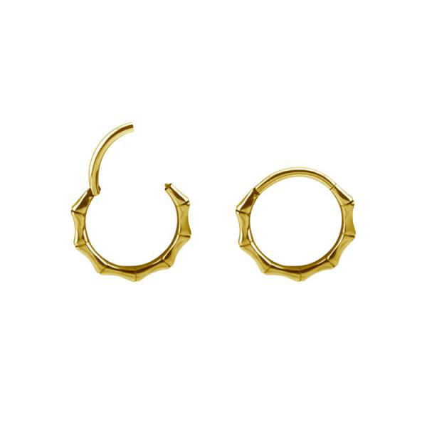24K GOLD PVD SS316L HINGED BAMBOO CLICKER