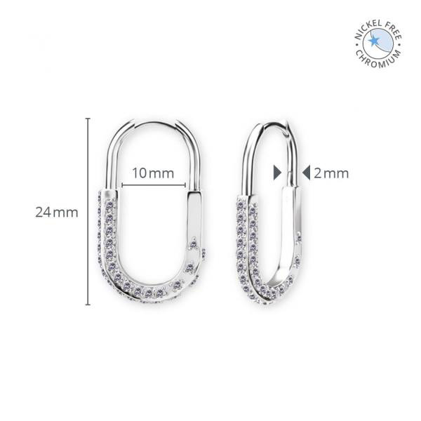 CoCr NF HINGED EAR HOOPS SET W. PREMIUM ZIRCONIA