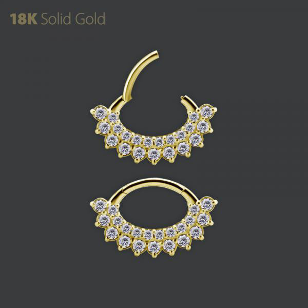 18K GOLD JEWELED DAITH CLICKER SET WITH PREMIUM ZIRCONIA
