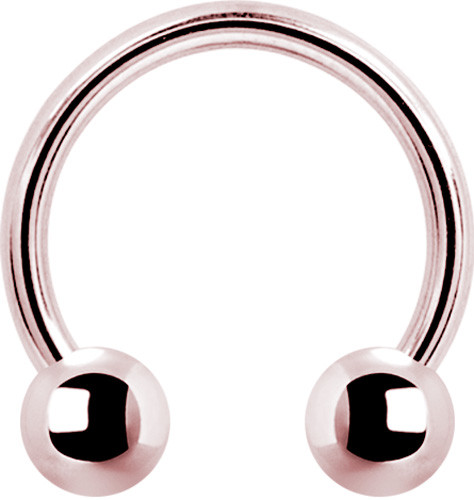 ROSE GOLD PVD TITANIUM CIRCULAR BARBELLS