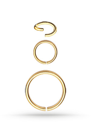 24K GOLD PVD SS316L CONTINUOUS RING
