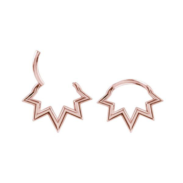 ROSE GOLD PVD SS316L HINGED SEPTUM AND DAITH CLICKER