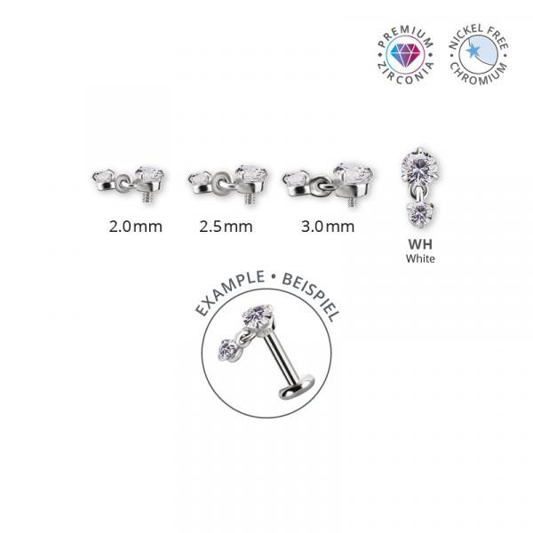 CoCr NF INT. 3 PRONG MICRO ATT. W. DANGLE SET W. PREMIUM ZIRCONIA