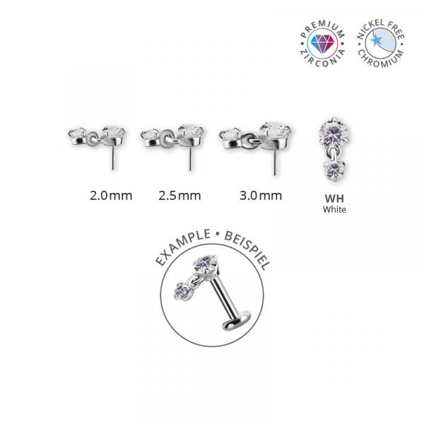 CoCr NF THREADLESS 3 PRONG MICRO ATT. W. DANGLE SET W. PREMIUM ZIRCONIA