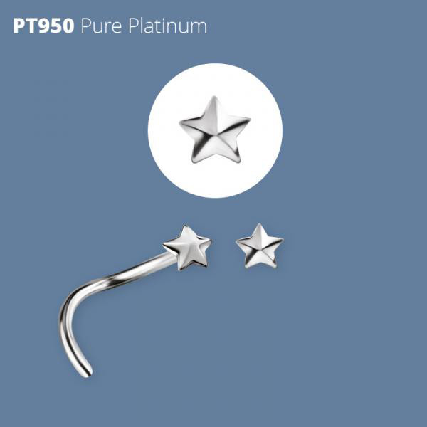 PLATINUM 950 STAR NOSESTUD