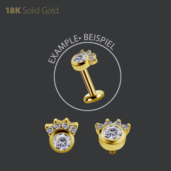 18K GOLD INTERNAL MICRO ATTACHMENT SET W. PREMIUM ZIRCONIA