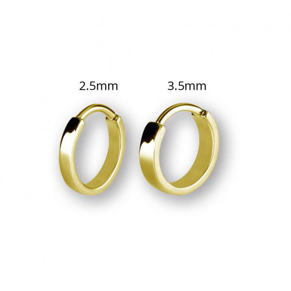 24K GOLD PVD SS316L HINGED RING (FLAT STYLE)