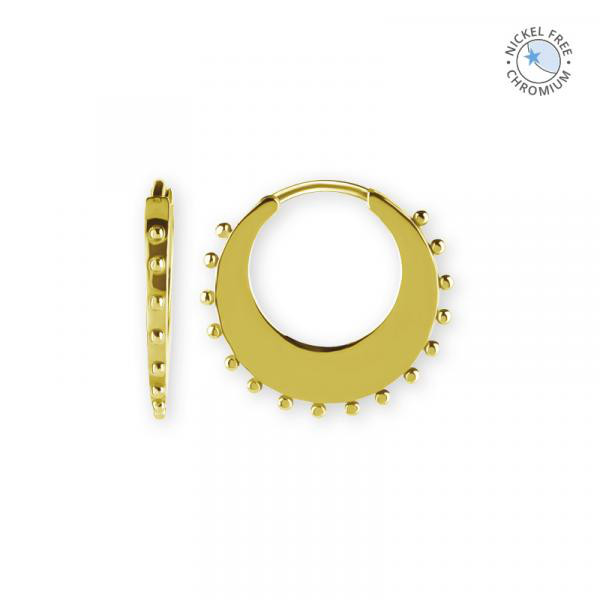 18K GOLD PVD CoCr NF HOOP EARRINGS