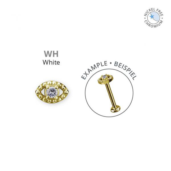 18K GOLD PVD CoCr NF INTERNAL MICRO EYE ATTACHMENT SET W. PREMIUM ZIRCONIA