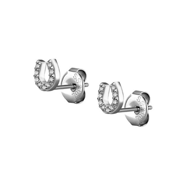 HORSESHOE EARSTUD PAVE SET W.CUBIC ZIRCONIA (PAIR)