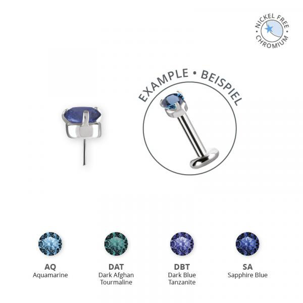 CoCr NF THREADLESS 3 PRONG ATTACHMENT SET W. PREMIUM NANO GEMS