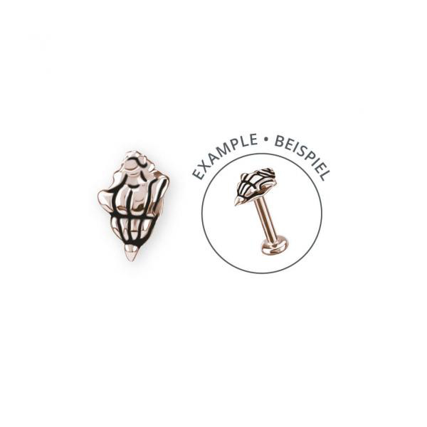ROSE GOLD PVD SS316L THREADLESS CONCH ATTACHMENT