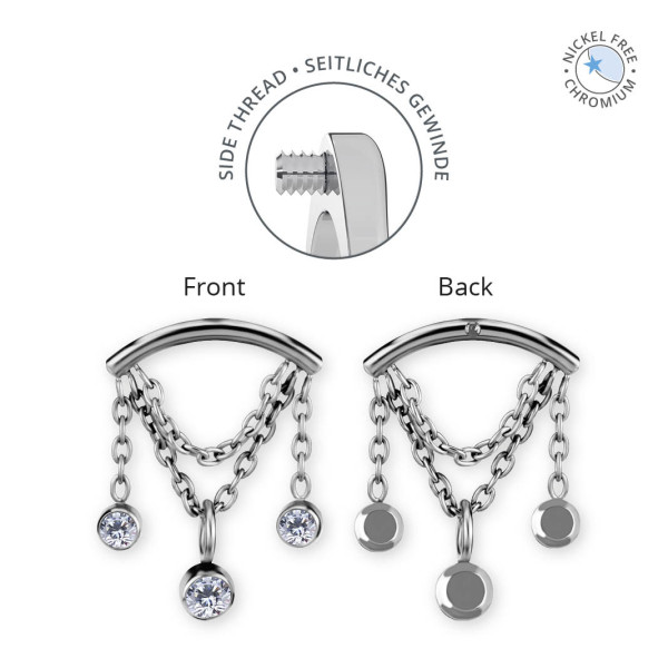 CoCr PVD TITANIUM INTERNAL ATTACHMENT FOR FLAT HELIX SET W PREMIUM ZIRCONIA