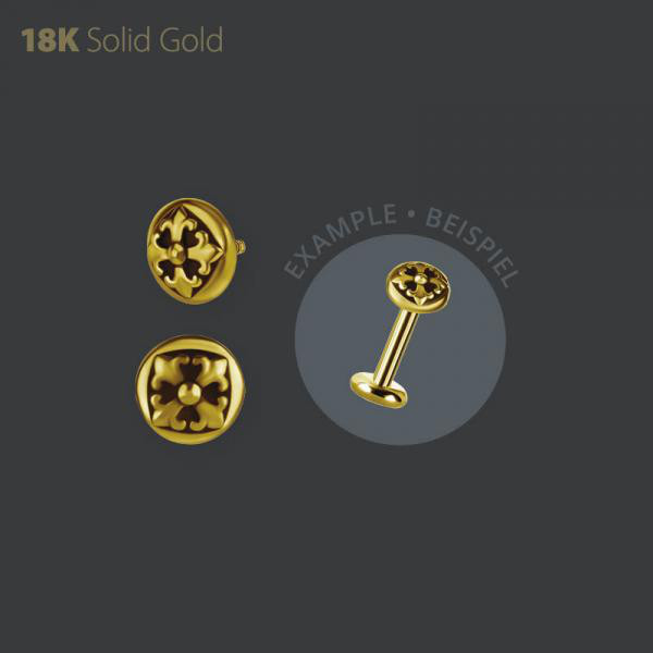 18K GOLD MICRO ATTACHMENT FLEUR DE LIS