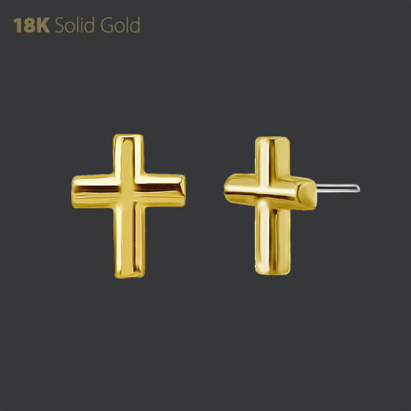 18K GOLD THREADLESS CROSS ATTACHMENT