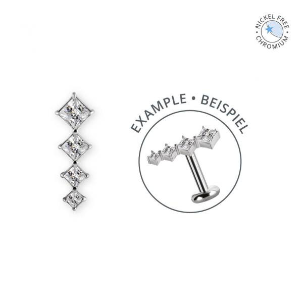 CoCr NF THREADLESS ATTACHMENT SET W. SQUARE PREMIUM ZIRCONIA