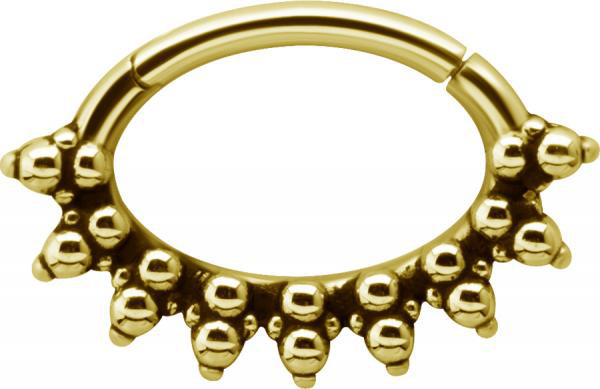 24K GOLD PVD SS316L HINGED SEPTUM AND DAITH CLICKER