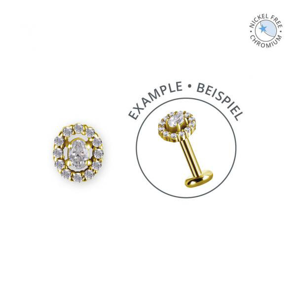 18K GOLD PVD CoCr NF INTERNAL MICRO ATTACHMENT SET W. PREMIUM ZIRCONIA