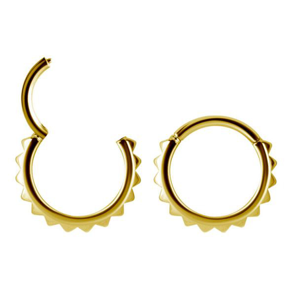 24K GOLD PVD SS316L CLICKERS WITH PYRAMID TEXTURE