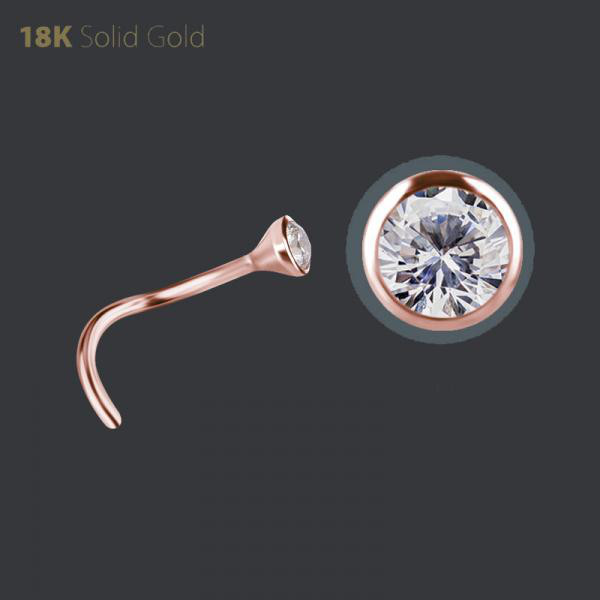 18K ROSE GOLD JEWELLED NOSESTUDS SET WITH PREMIUM ZIRCONIA