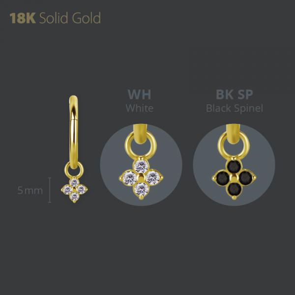 18K GOLD CHARM SET W. PREMIUM ZIRCONIA