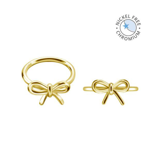 18K GOLD PVD CoCr NF HINGED RING (BOW)