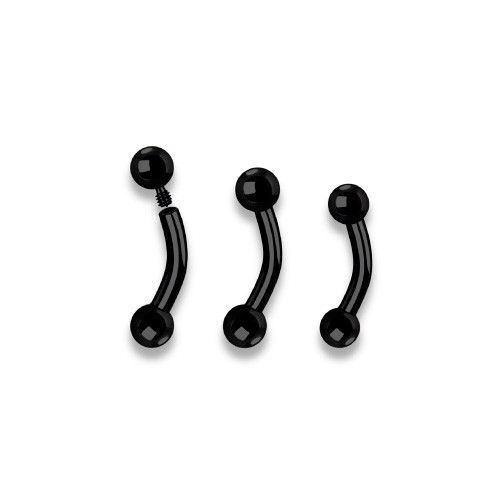 BLACK PVD TITANIUM INTERNAL STRAIGHT BARBELLS