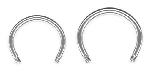 TITANIUM CIRCULAR BARBELL PINS