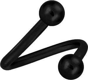 BLACK PVD TITANIUM TWISTERS