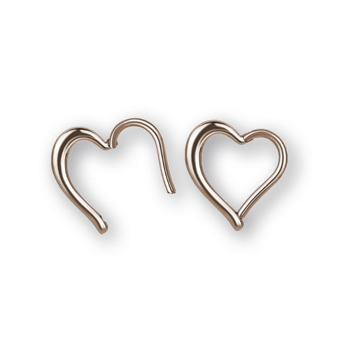 ROSE GOLD PVD SS316L HINGED SEGMENT RING HEART SHAPE