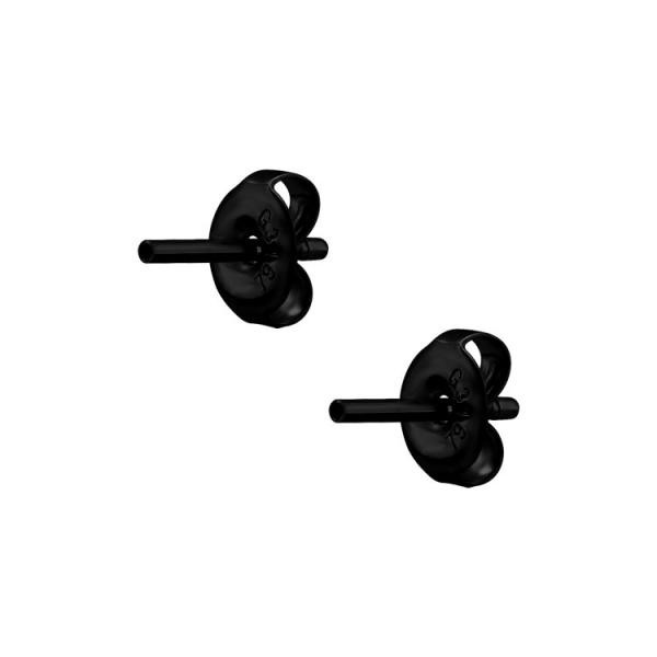 BLACK PVD SS316L INTERNAL EARSTUD PIN BY PAIR (0.8MM INT.)