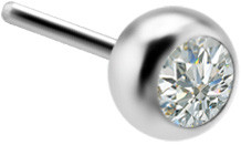 TITANIUM JEWELLED THREADLESS MICRO BALLS SET W. PREMIUM ZIRCONIA