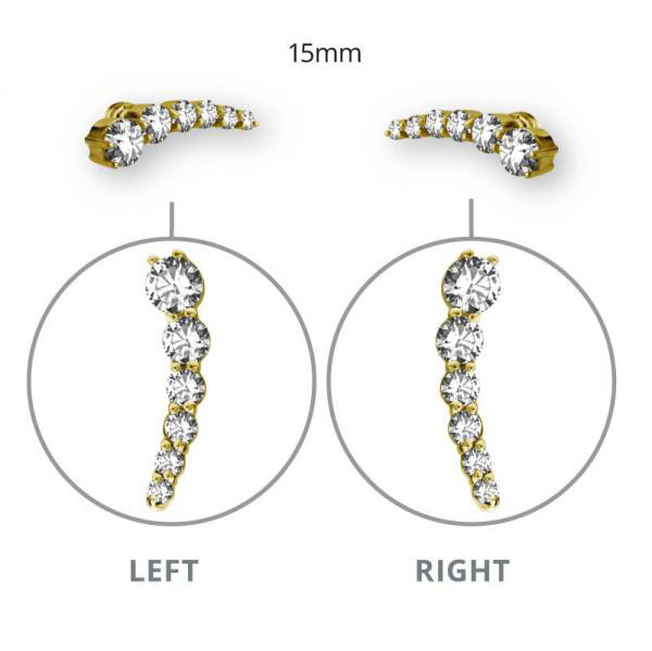 24K GOLD PVD SS316L MICRO ATTACHMENT (CRESCENT W.GRADUATED)