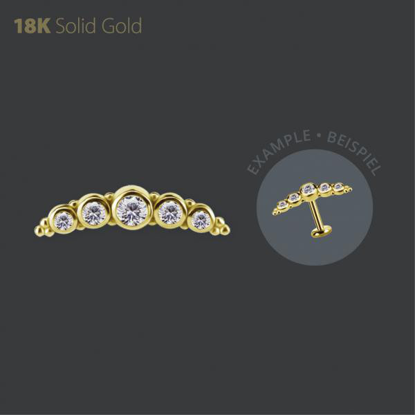 18K GOLD INTERNAL MICRO ATTACHMENT SET W. PREMIUM ZIRCONIA