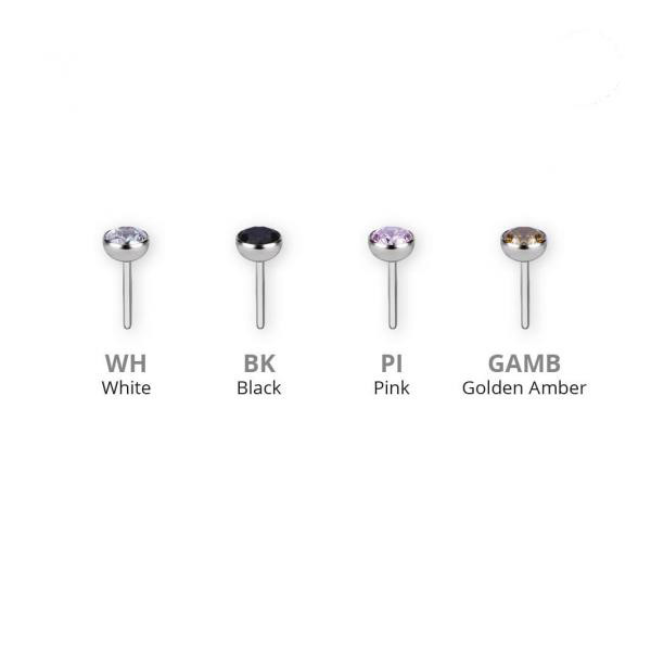 TITANIUM THREADLESS FLAT MICRO BALL SET W. PREMIUM ZIRCONIA