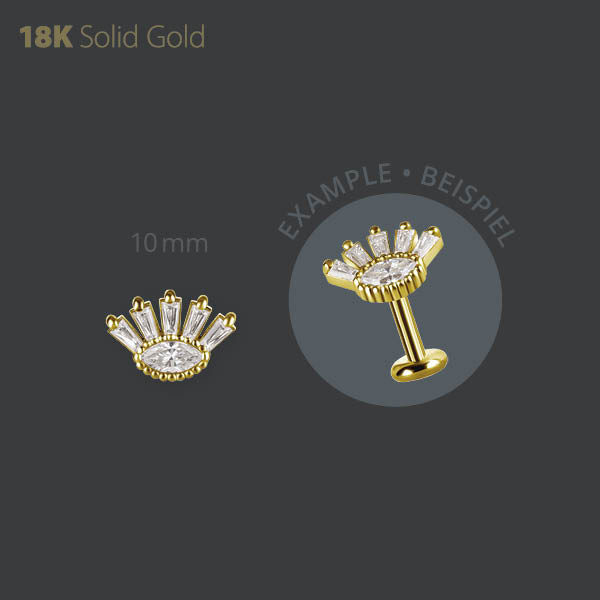 18K GOLD INTERNAL MICRO ATTACHMENT SET W. PREMIUM ZIRCONIA