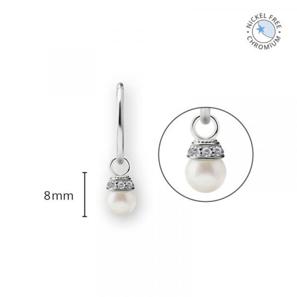 CoCr NF CHARM SET WITH PREMIUM ZIRCONIA AND FRESHWATER PEARL