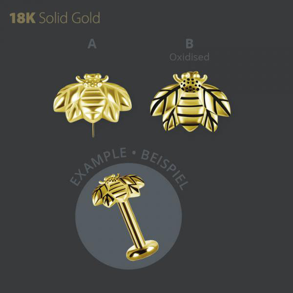 18K GOLD THREADLESS BEE ATTACHMENT