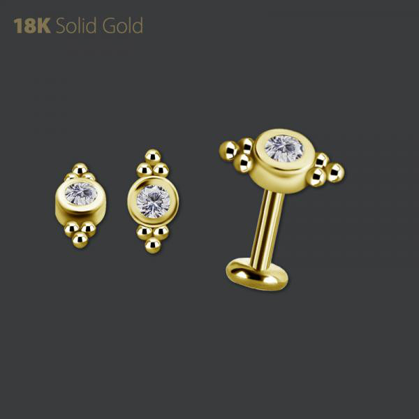 18K GOLD INTERNAL MICRO ATTACHMENT SET W. PREMIUM ZIRCONIA